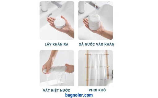 Khăn Tắm Nén Đi Du Lịch Bằng Cotton Dùng Một Lần 70x140cm Tự Nhiên Thấm Nước Tốt